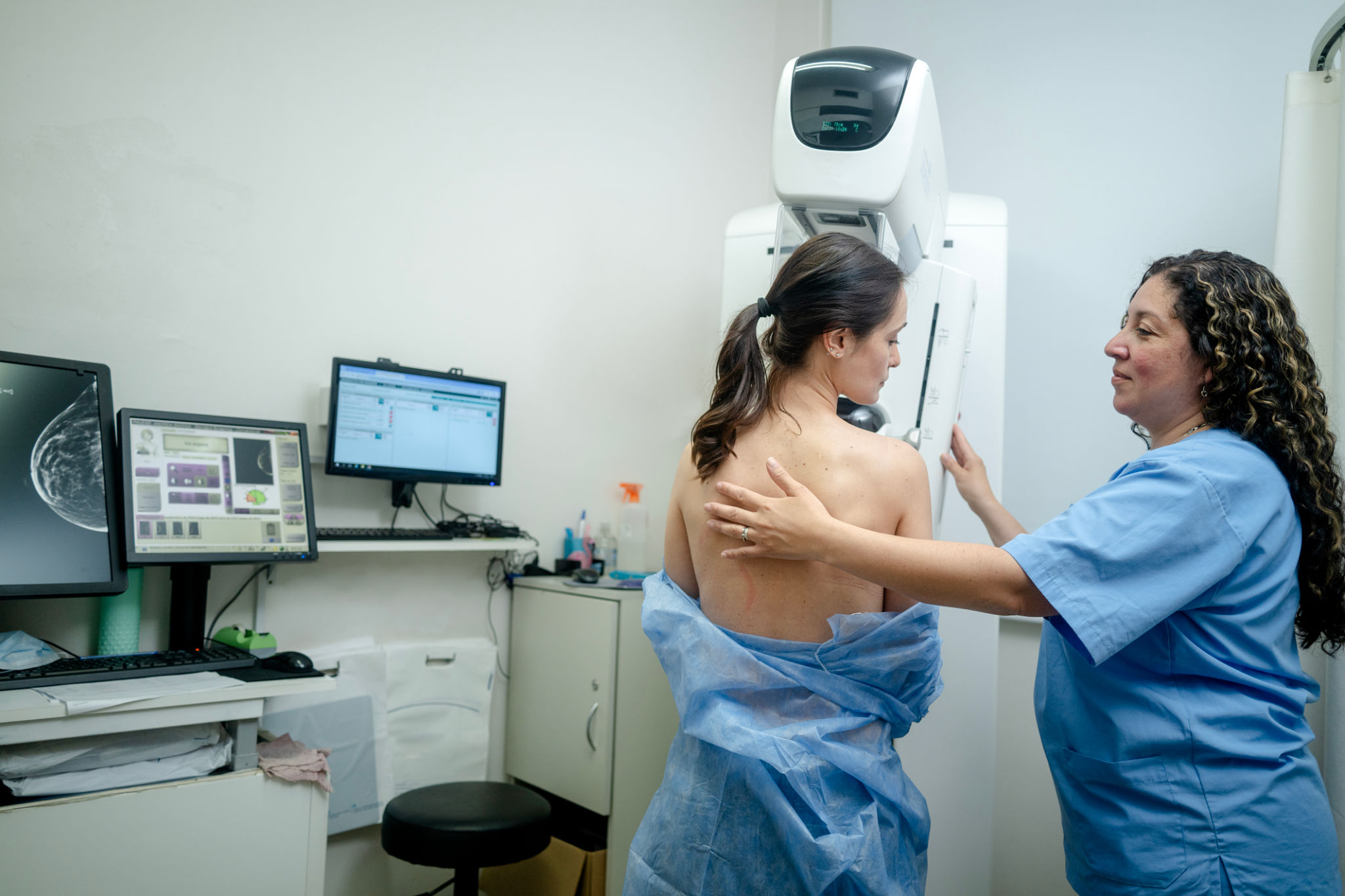 Medical professional reviewing imaging